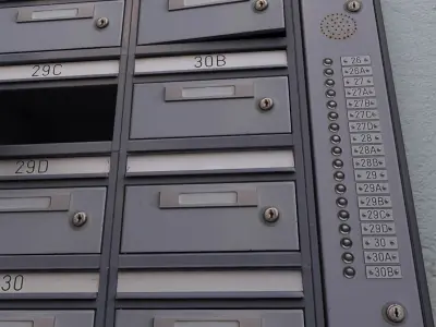 mail boxes Low-poly 3D model