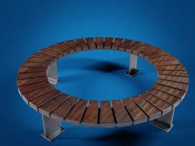 Park Bench Low-poly 3D pack model Low-poly 3D model