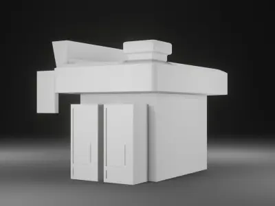Architecture Shop low poly 3D model