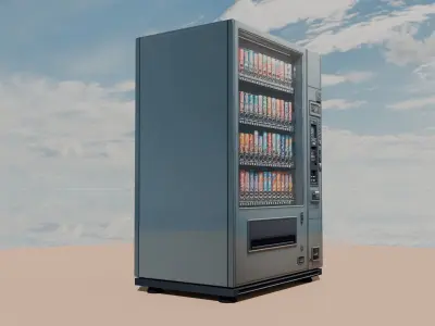 Vending Machine Coke Sprite Pepsi Fanta Junk Food 3D model