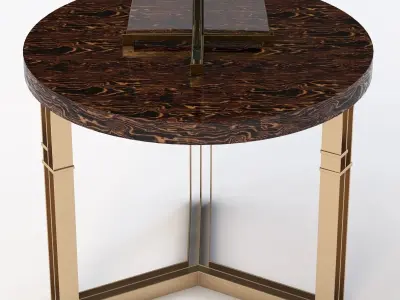 Adrianahoyos Side Table And Lamont Lamp 3D model