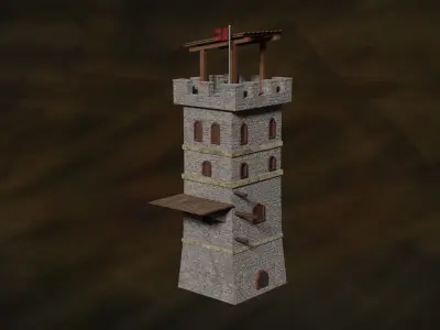 Build - Atalaya Serie SilentObsidianRise N1 WatchTower  3D model