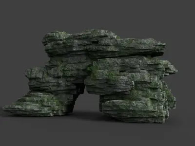 Rock 8-8 Low-poly 3D model