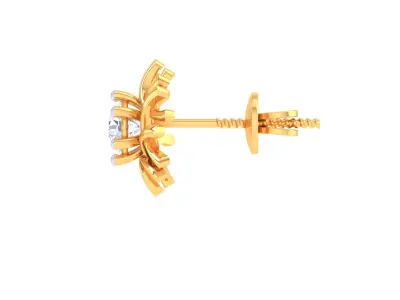 Solitaire Super Light Weight Earring Pendant Set 3D print model