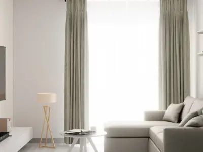 Minimalistic Tiny Space Interior Design 3D model