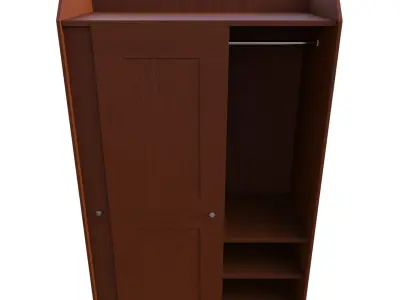 2 Door Sliding Wardrobe 3D model