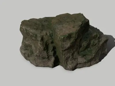Rock Set Low-poly 3D model 8