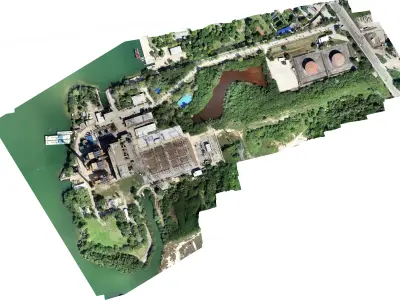 Thermal power plant -fuel oil and gas- 208 MW 3D model