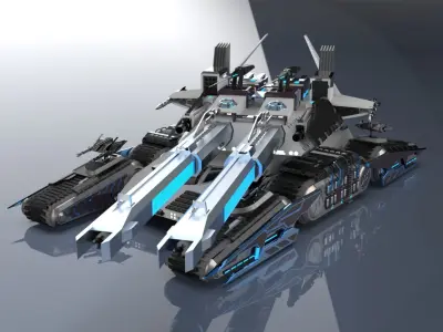 M98A3 Behemoth Super Heavy Tank 3D model