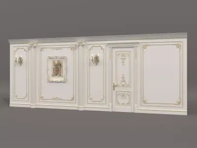 Wall Molding in Classic French style 50 3D model