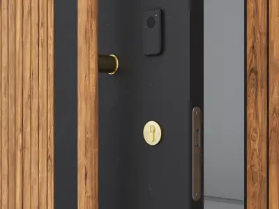 Aluminium door 41 3D model