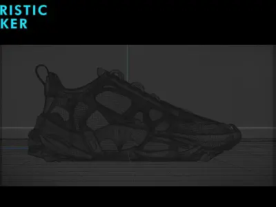 Futuristic Sneaker Shoes 3D model