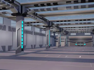 Sci Fi Interior 3D model 80