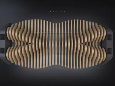 Parametric bench 3D model