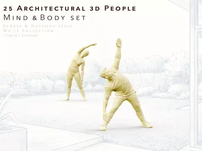 Mind and  Body - Yoga and Wellness - 25 Architectural Figures 3D print model