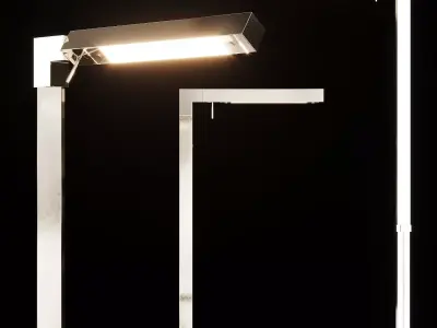 Restoration Hardware CANNELE TASK FLOOR LAMP Nickel 3D model