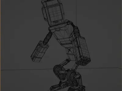 CREEPERBOT robot with bitcoin 3D model