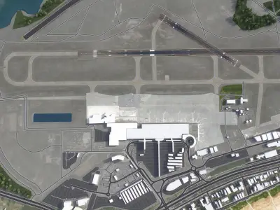 Gold Coast Airport Low-poly 3D model