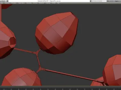 Nyla 6-Light Sputnik Linear Chandelier low poly 3d model Low-poly 3D model