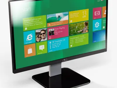 Dell S2340L LED monitor Low-poly 3D model