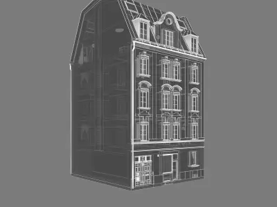 Residential City Building - Row - 05 - Detailed Dormer 3D model