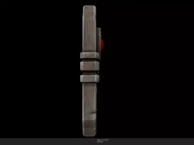 Stylized Blood Seal Relic Game Ready - AI Low-poly 3D model