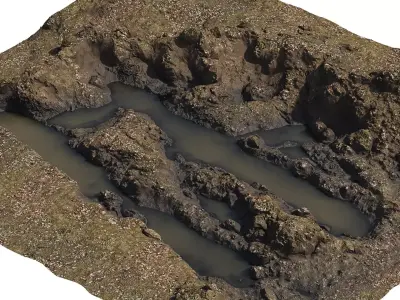 The Green mud pit 3D model