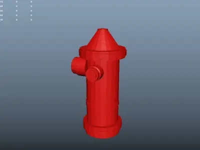 Low poly Fire hydrant Free low-poly 3D model
