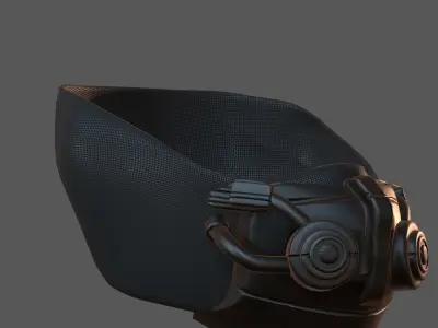 Gas mask helmet 3d model scifi Low-poly  Low-poly 3D model 285
