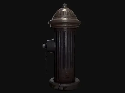 Fire Hydrant Low-poly 3D model