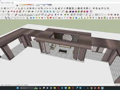 PAVILION PARGOLA 3D MODEL 3D model