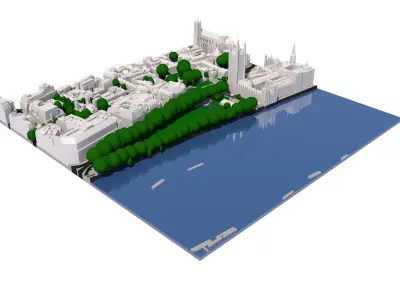 London city tile Level 2 block TQ3079 South West 3D model