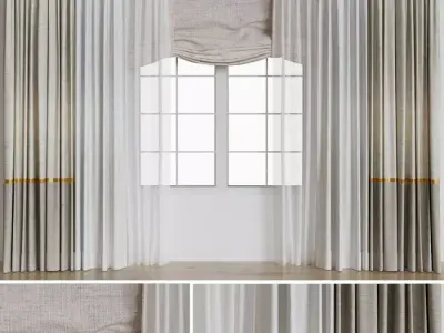 Curtains 6 curtain 3D model