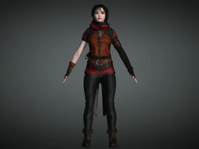 AAA Fantasy Female Character 14 Low-poly 3D model