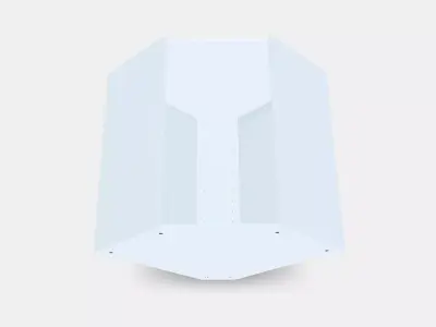 METOD Corner wall cabinet frame Low-poly 3D model