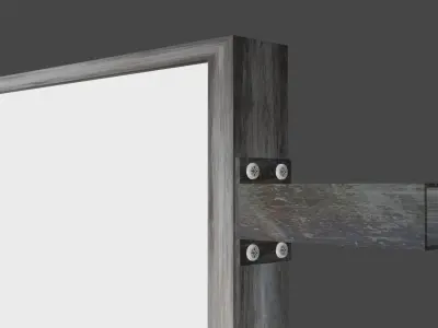 Rusty Two-Sided Billboard 3D model