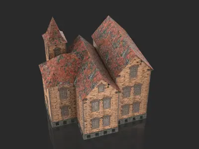 Old Medieval Abandoned House 5 3D model