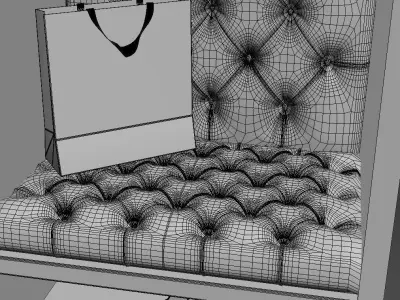 Wardrobe White and door 3d model 3D model