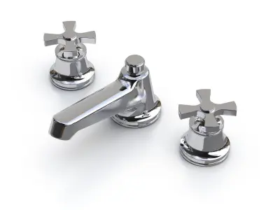 Waterworks Transit Faucet with Cross Handles 3D model