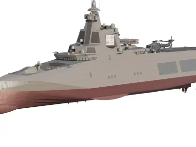 ARMED NATO FORCES ADVANCED BATTLE FRIGATE 3D model