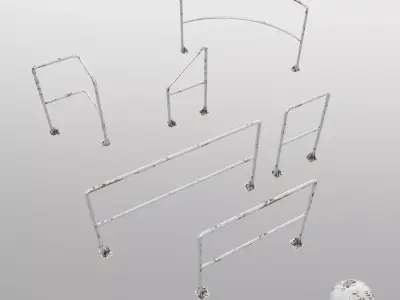 railing system collection 3D model
