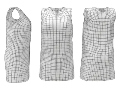 Tunic Dress Low-poly 3D model