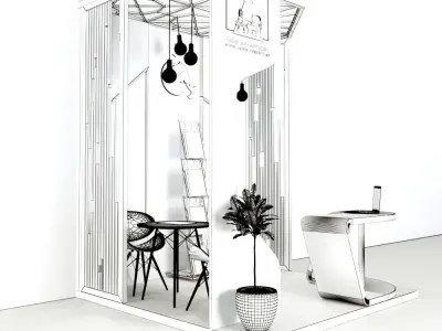 exhibition stand 3D model
