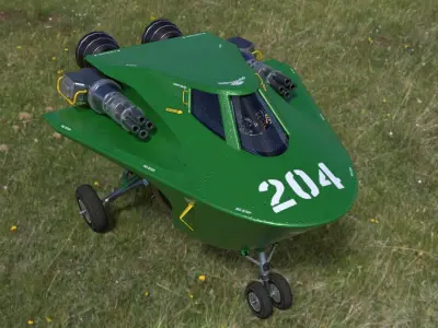 Cartoon Spacefighter 3D model