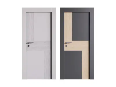 Modern entrance door 015 3D model
