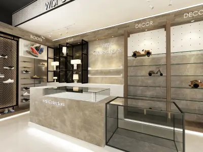 Showroom interior 3D model