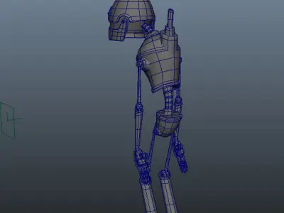 Robot cartoon 02 3D model