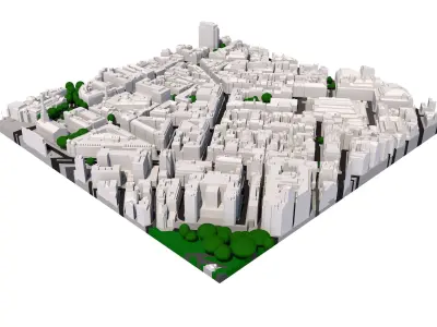 London city tile Level 2 block TQ3080 North West 3D model