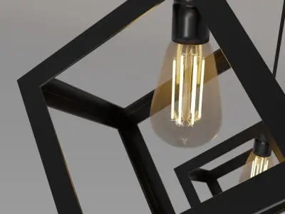 Ceiling lamp industrial 3D model