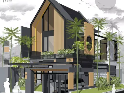 3D Model Japandi Minimalist Modern House Architecture 3D model